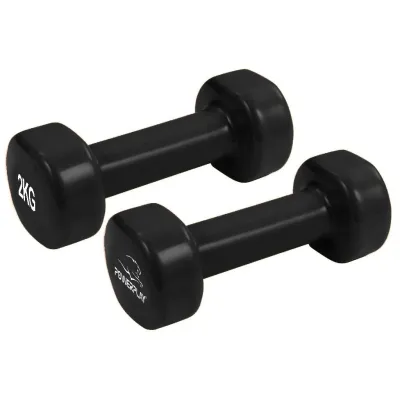 Гантелі вінілові PowerPlay 2 * 2 кг. PP_4121 Чорні (2шт. - пара) - 2 - Robinzon.ua