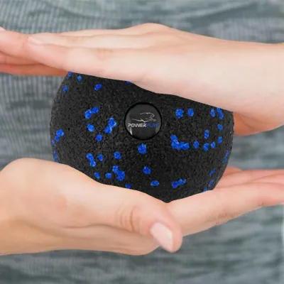 Масажний м'яч PowerPlay PP-4350 Epp Massage Ball (d8) Чорно/Синій - 4 - Robinzon.ua