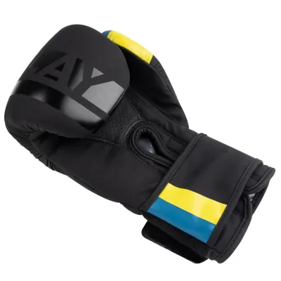 Боксерські рукавиці PowerPlay 3021 Ukraine Чорні 12 унцій - 4 - Robinzon.ua