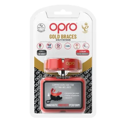 Капа OPRO Gold Braces під брекети доросла (вік 11+) Red/Pearl (art.102506003) - 4 Капа OPRO Gold Braces під брекети доросла (вік 11+) Red/Pearl (art.102506003) - 4 - Robinzon.ua