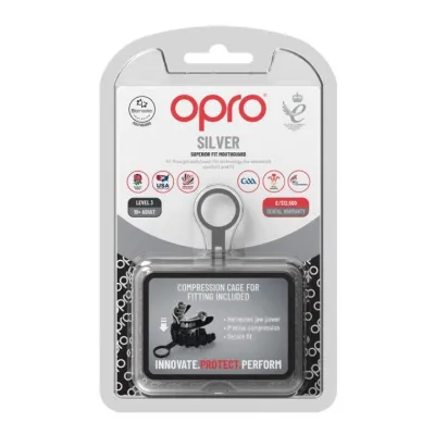 Капа OPRO Silver доросла (вік 11+) Grillz Black/Silver (art.102502013) - 3 Капа OPRO Silver доросла (вік 11+) Grillz Black/Silver (art.102502013) - 3 - Robinzon.ua