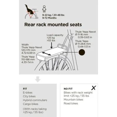 Дитяче крісло Thule Yepp 2 Maxi RM (Midnight Black) (TH 12021201) - 6 - Robinzon.ua