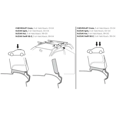 Монтажний комплект Thule 1166 для Suzuki Swift (mkI) 1999-2004 / Kei (mkI) 1998-2000 / Ignis (mkI); Chevrolet Cruze (mkI) 2000-2004 (TH 141166) - 1 Монтажний комплект Thule 1166 для Suzuki Swift (mkI) 1999-2004 / Kei (mkI) 1998-2000 / Ignis (mkI); Chevrolet Cruze (mkI) 2000-2004 (TH 141166) - 1 - Robinzon.ua