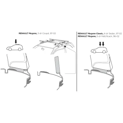 Монтажний комплект Thule 1297 для Renault Megane (mkI) 1995-2002 (TH 141297) - 1 Монтажний комплект Thule 1297 для Renault Megane (mkI) 1995-2002 (TH 141297) - 1 - Robinzon.ua