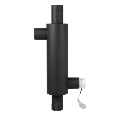 Теплообмінник з можливістю примусового обдуву н/ж пофарбований чорний 110мм - 2 - Robinzon.ua