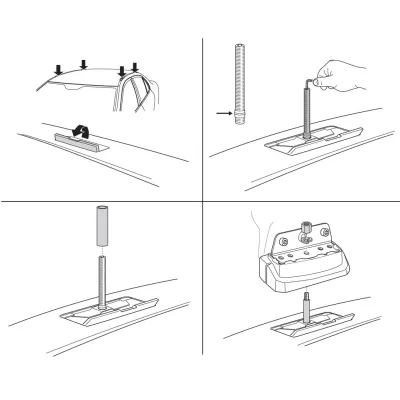 Монтажний комплект Thule 3153 для Tesla Model S (mkI)(зі скляним дахом) 2015→ (TH 183153) - 1 - Robinzon.ua