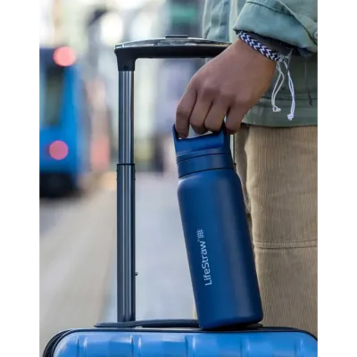 Пляшка-фільтр для води LifeStraw Go SS Filter Bottle, 1 л, Polar White (LSW LGV41SWHWW) - 7 - Robinzon.ua