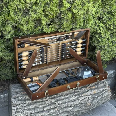 Подарочный набор Mzavod Пикник кейс-столик темный - 1 - Robinzon.ua