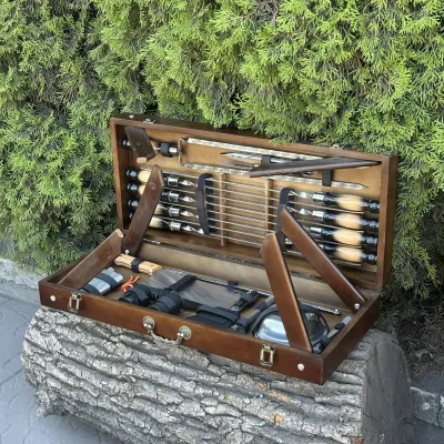 Подарочный набор Mzavod Пикник кейс-столик темный - 2 - Robinzon.ua