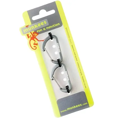 Munkees 3251 карабіни Flat Wiregate 4 mm x 40 mm 2-Pack grey - 2 - Robinzon.ua