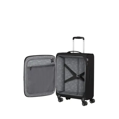 Чемодан 55 см AEROSPIN BLACK - 1 - Robinzon.ua