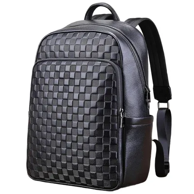 Рюкзак мужской кожаный. Черный городской рюкзак для ноутбука и документов Tiding Bag 63989 - 2 - Robinzon.ua