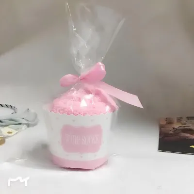 Подарочные носки RESTEQ "Капкейк" (кексы) с надписью "Принеси вина" розовые - 6 - Robinzon.ua