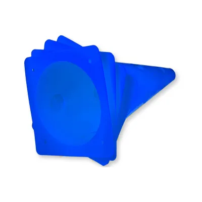 Конусы-фишки спортивные EasyFit  31 см (набор 4 штуки) синие - 4 - Robinzon.ua