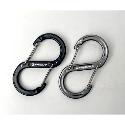 Набір алюмінієвих сервісних карабінів Base Camp Sigma 5 Wire Set, 2 шт, Black/Grey (BCP 61015) - 1 - Robinzon.ua