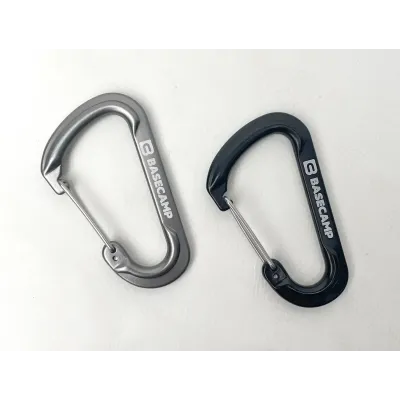 Набір алюмінієвих карабінів Base Camp Delta 7 Wire Set, 2 шт, Black/Grey (BCP 60915) - 1 - Robinzon.ua