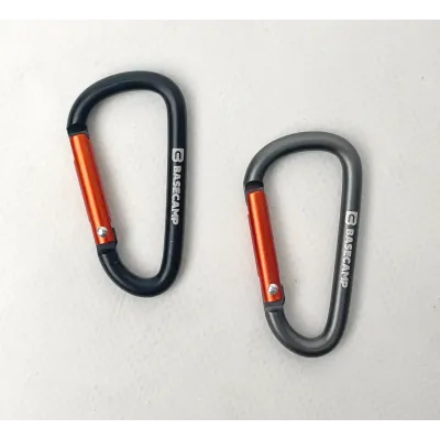 Набір алюмінієвих сервісних карабінів Base Camp Delta 6 Straight Set, 2 шт, Black/Grey (BCP 61415) - 1 - Robinzon.ua