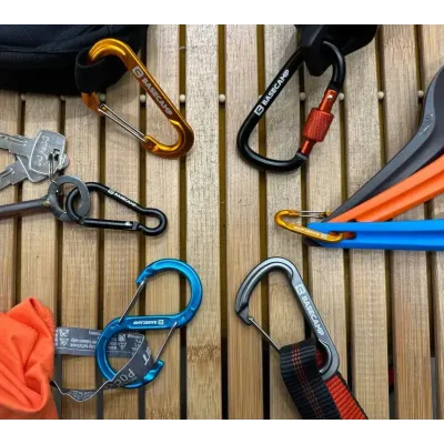 Набор алюминиевых сервисных карабинов Base Camp Delta 4 Wire Set 2, 2 шт, Black/Grey (BCP 60800) - 3 - Robinzon.ua