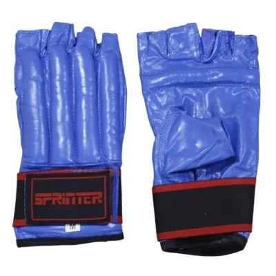 Перчатки шингарты кожаные SPRINTER на липучке синий M - 1 - Robinzon.ua