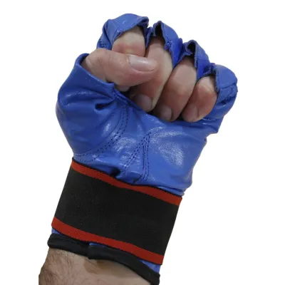 Перчатки шингарты кожаные SPRINTER на липучке синий M - 4 - Robinzon.ua