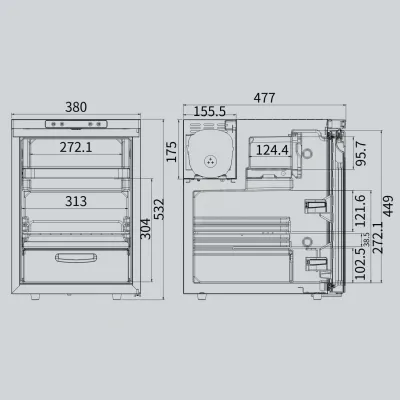 Компресорний автохолодильник Alpicool CR50X (44 літри). До -20℃. (12, 24 вольт) - 5 - Robinzon.ua