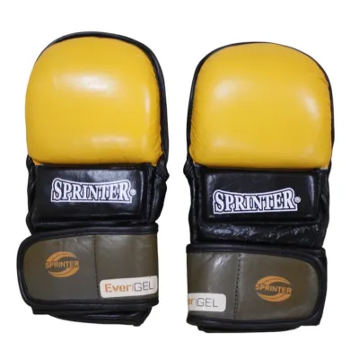 Рукавички для змішаних єдиноборств MMA Sprinter жовто-чорні - 1 - Robinzon.ua