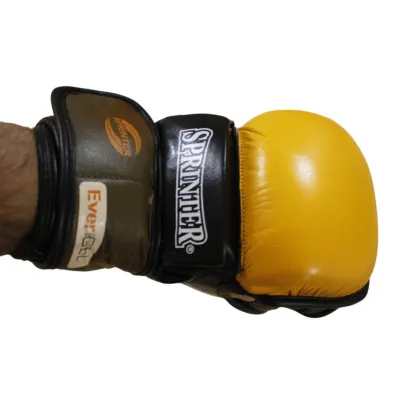 Рукавички для змішаних єдиноборств MMA Sprinter жовто-чорні L - 5 - Robinzon.ua
