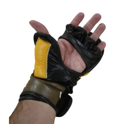 Рукавички для змішаних єдиноборств MMA Sprinter жовто-чорні XL - 3 - Robinzon.ua