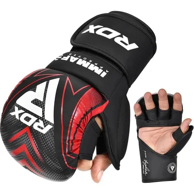 Перчатки для ММА (Греплинговые перчатки) RDX одобрены IMMAF L Red (капа в комплекте) - 2 - Robinzon.ua