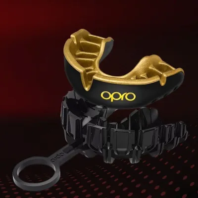 Капа OPRO Gold дитяча (вік до 10р.) Black/Gold (art.102505001) - 5 - Robinzon.ua