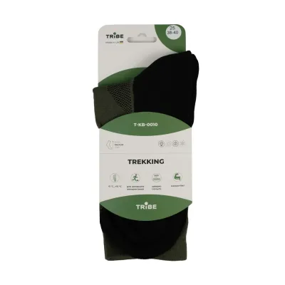 Шкарпетки Tribe Trekking T-KB-0010 Black 41/43 - 8 Шкарпетки Tribe Trekking T-KB-0010 Black 41/43 - 8 - Robinzon.ua