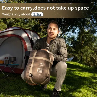 Спальный мешок с капюшоном Naturehike MJ 600 CNK2300SD014, коричневый. - 3 - Robinzon.ua