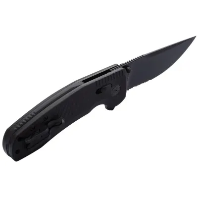 Нож складной SOG TAC XR, Black/Partially Serrated (SOG 12-38-03-41) - 2 - Robinzon.ua