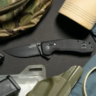 Нож складной SOG TAC XR, Black/Partially Serrated (SOG 12-38-03-41) - 6 - Robinzon.ua
