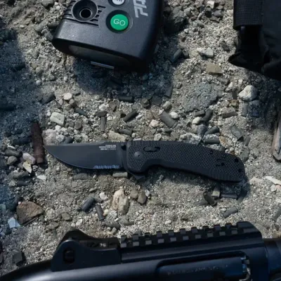 Нож складной SOG TAC XR, Black/Partially Serrated (SOG 12-38-03-41) - 7 - Robinzon.ua