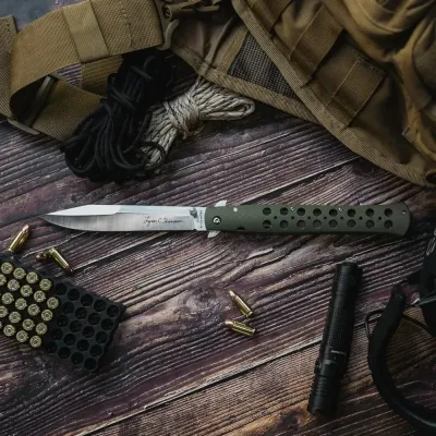 Ніж складаний Cold Steel Lynn Thompson TI-Lite, Green (CST CS-26C6AA) - 6 Ніж складаний Cold Steel Lynn Thompson TI-Lite, Green (CST CS-26C6AA) - 6 - Robinzon.ua