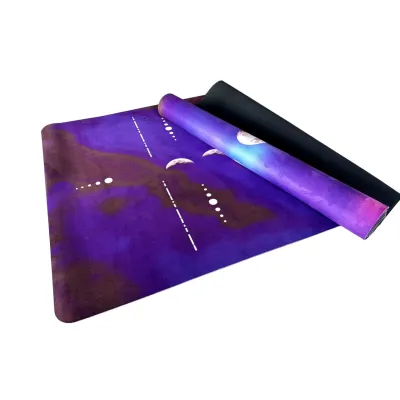 Килимок для йоги EasyFit BlueMoon (замша-каучук) фіолетовий - 1 - Robinzon.ua