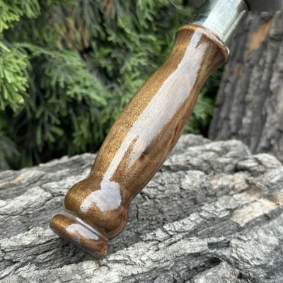 Подвійний шампур Mzavod з дерев'яною ручкою 630х12х3мм ретро - 3 - Robinzon.ua