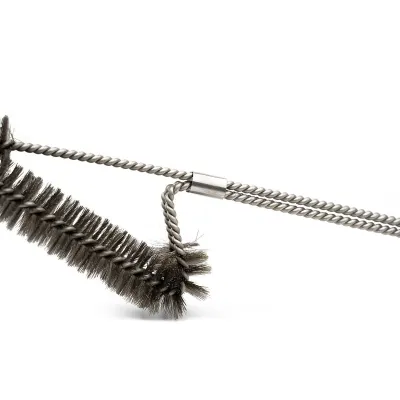 Щітка для гриля SANTOS двохрядна, нержавіюча сталь, 45см 232364 - 2 - Robinzon.ua