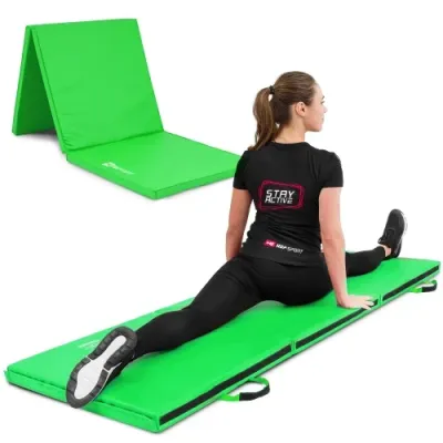 Мат гімнастичний 5 см м'який із липучкою Hop-Sport 065FM зелений - 1 - Robinzon.ua