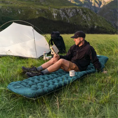 Надувной коврик Naturehike с встроенным насосом, синий CNK2550WS019. - 2 - Robinzon.ua