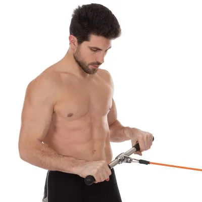 Рукоятка для тяги на трицепс и бицепс прямая обрезиненная 40 см TA-5703 хром - 3 Рукоятка для тяги на трицепс и бицепс прямая обрезиненная 40 см TA-5703 хром - 3 - Robinzon.ua