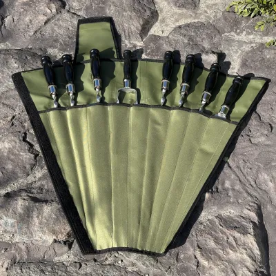 Набір шампурів Ліра 6/1/1 чорна ручка в зеленому чохлі - 5 - Robinzon.ua