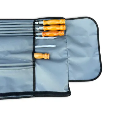 Набір шампурів Арго 6/1/1 світла ручка в сірому чохлі - 3 Набір шампурів Арго 6/1/1 світла ручка в сірому чохлі - 3 - Robinzon.ua