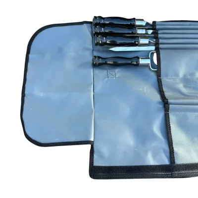 Набір шампурів Арго 6/1/1 чорна ручка в сірому чохлі - 3 Набір шампурів Арго 6/1/1 чорна ручка в сірому чохлі - 3 - Robinzon.ua