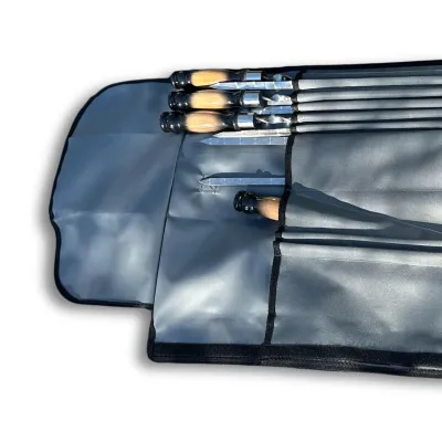 Набір шампурів Арго 6/1/1 двокольорова ручка в сірому чохлі - 3 Набір шампурів Арго 6/1/1 двокольорова ручка в сірому чохлі - 3 - Robinzon.ua