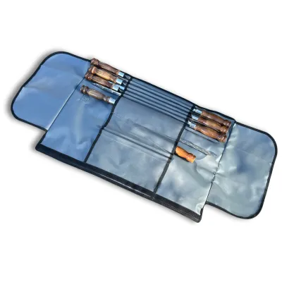 Набір шампурів Арго 6/1/1 ретро ручка в сірому чохлі - 2 - Robinzon.ua