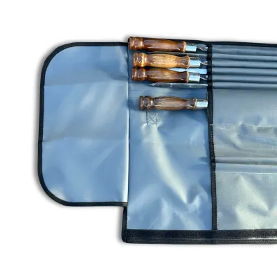 Набір шампурів Арго 6/1/1 ретро ручка в сірому чохлі - 3 - Robinzon.ua