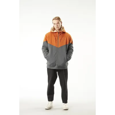 Picture Organic толстовка Basement Plush Hoody red clay-dark grey XXL - 2 - Robinzon.ua