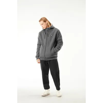 Picture Organic толстовка Yinni Plush Zip Hoody dark grey melange XXL - 2 - Robinzon.ua